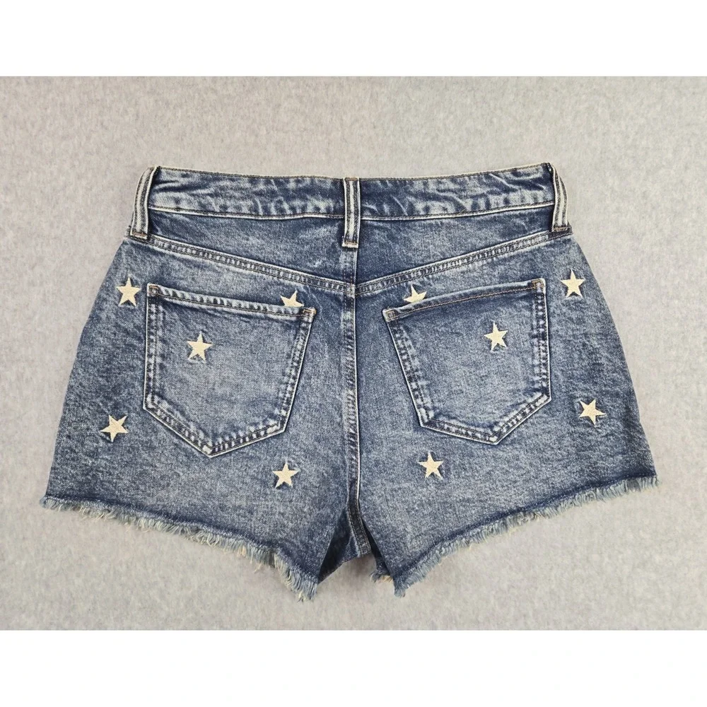 So Jean Shorts Womens Size 9 Junior Denim High Rise Cut Off w/Stars Denim NEW
